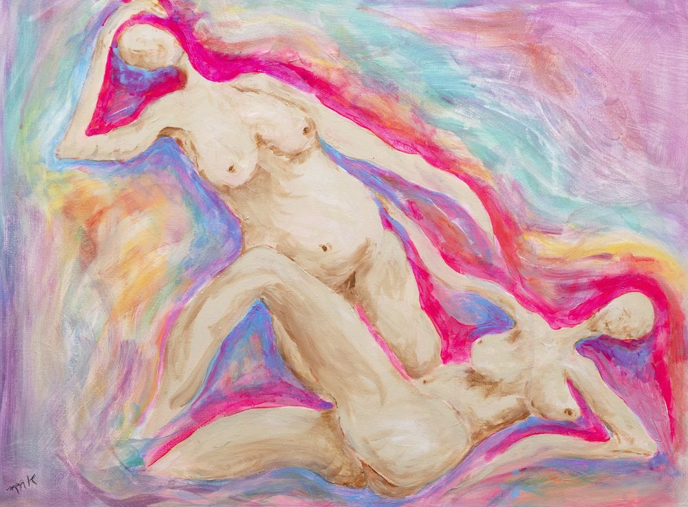 Lovers - original painting by Mary Kilpatrick