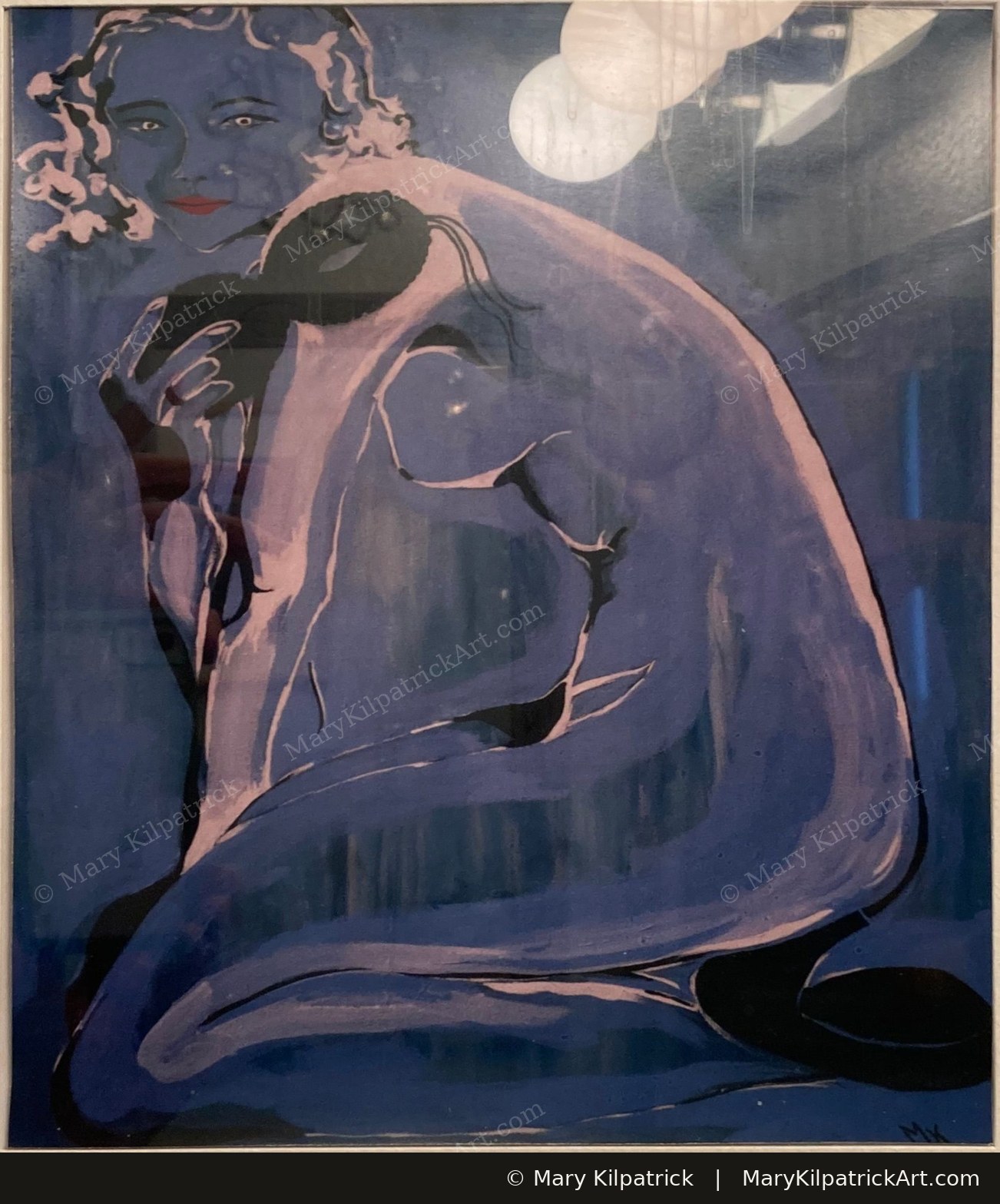 Original figurative painting 'Blue Lady' by Mary Kilpatrick — Acrylic