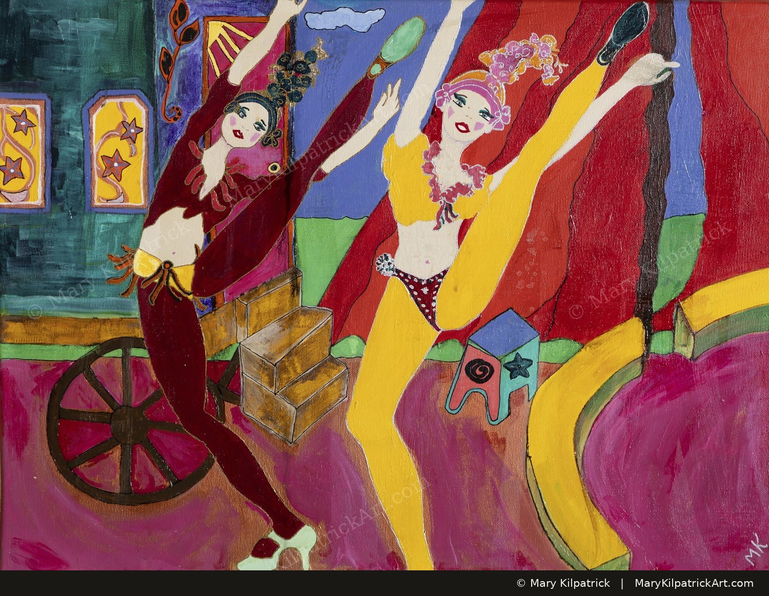 Original figurative painting 'Carnival' by Mary Kilpatrick — Acrylic, 24″ × 18″