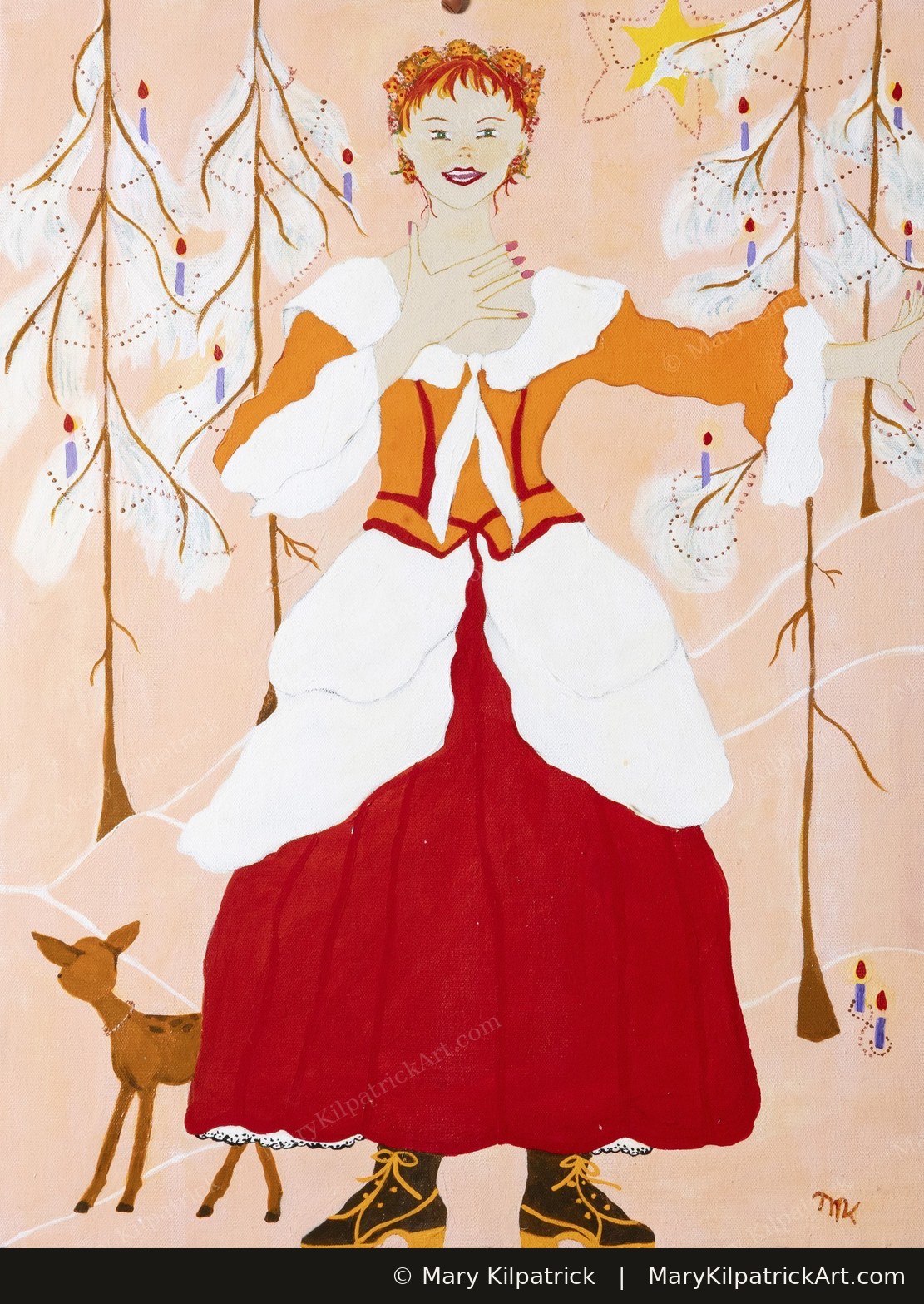 Original figurative painting 'Fantasy Land' by Mary Kilpatrick — Acrylic, 18″ × 24″