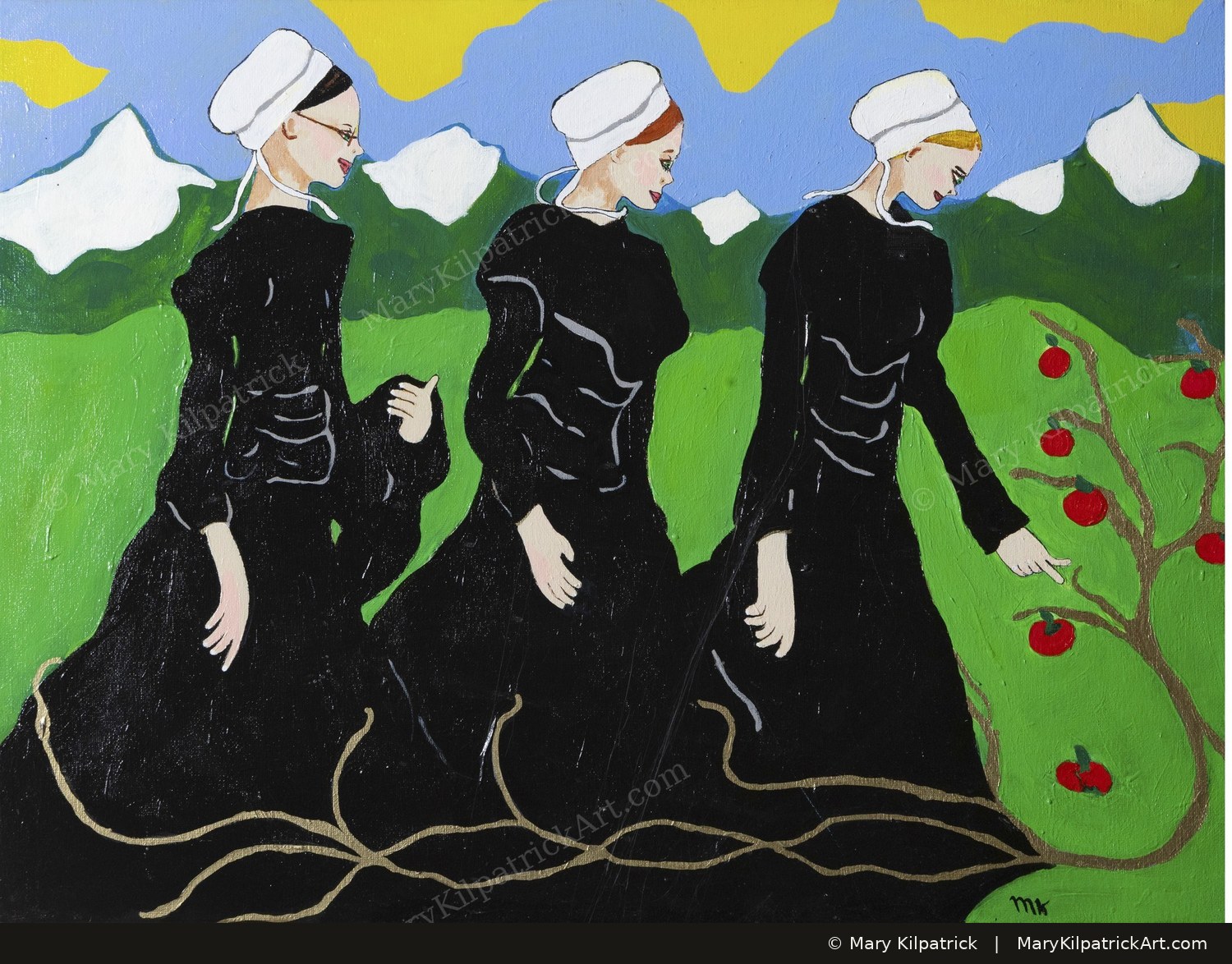 Original figurative painting 'Freedom' by Mary Kilpatrick — Pen on Paper, 24″ × 18″