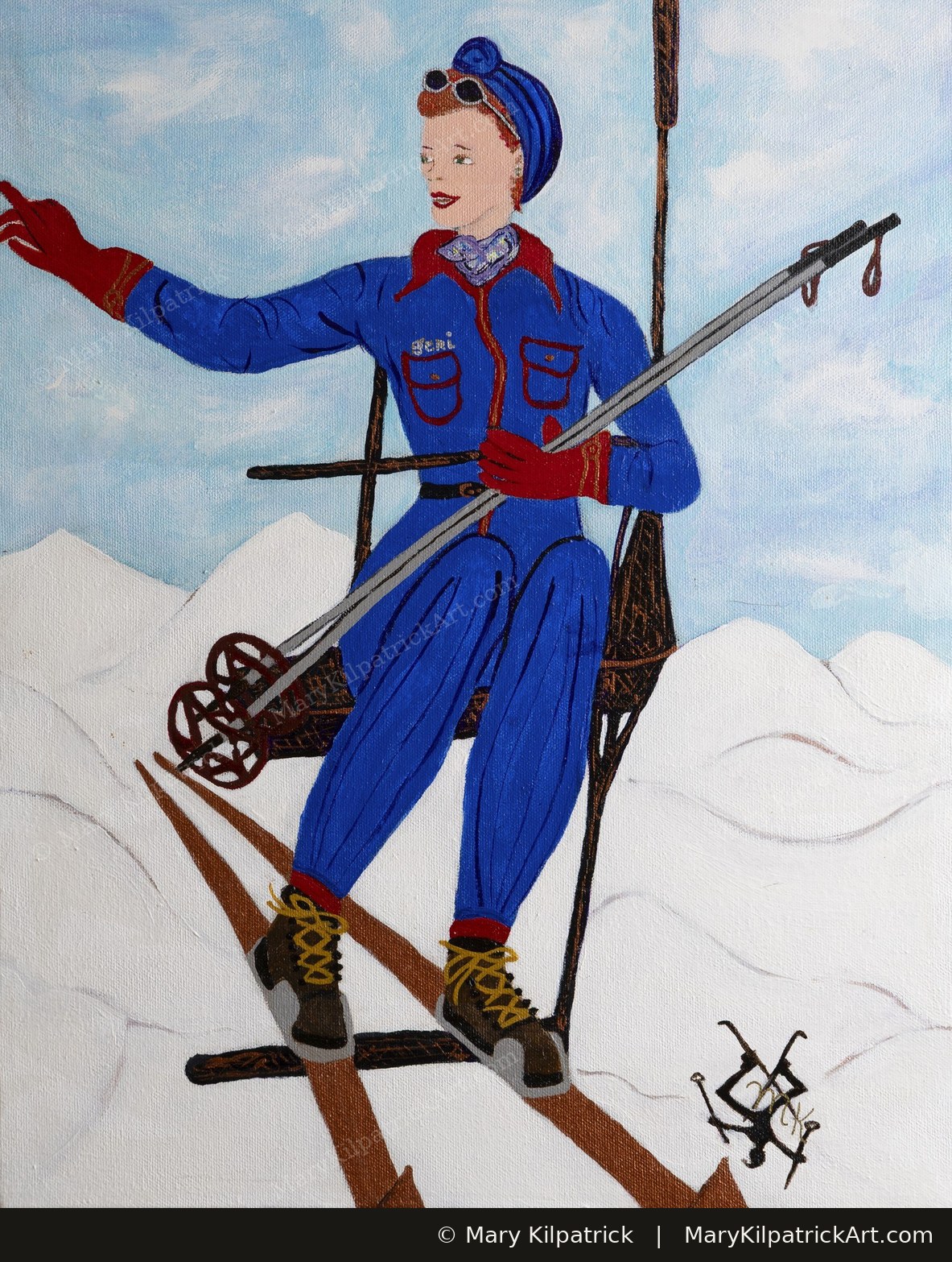 Original figurative painting 'Geri' by Mary Kilpatrick — Acrylic on canvas, 14 × 16 in