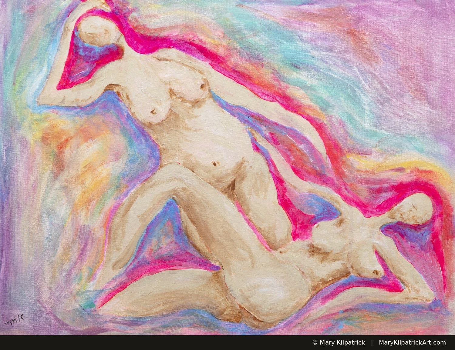 Original figurative painting 'Lovers' by Mary Kilpatrick — Acrylic, 24″ × 18″