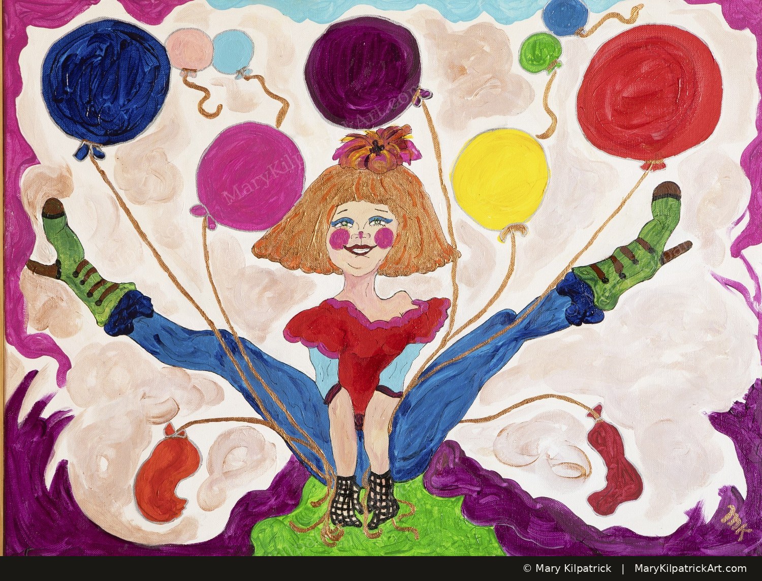 Original figurative painting 'Party Time' by Mary Kilpatrick — Acrylic, 24″ × 18″