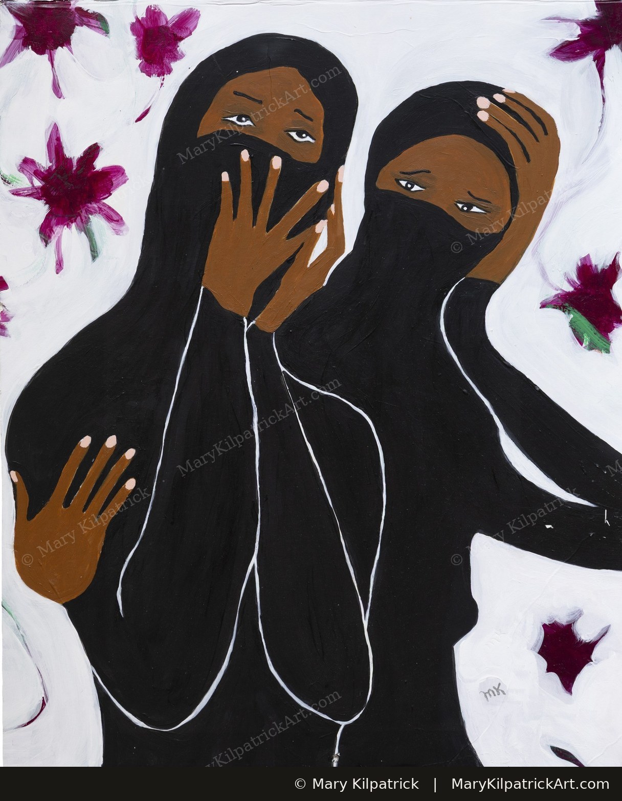 Original figurative painting 'Protectors' by Mary Kilpatrick — Acrylic, 12″ × 16″
