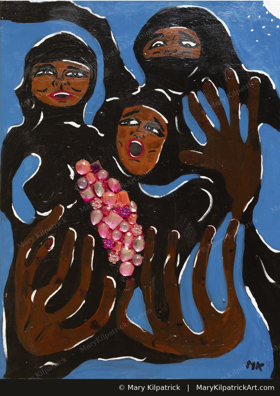 Original figurative painting 'Rape' by Mary Kilpatrick — Acrylic, Mixed Media, 18″ × 24″