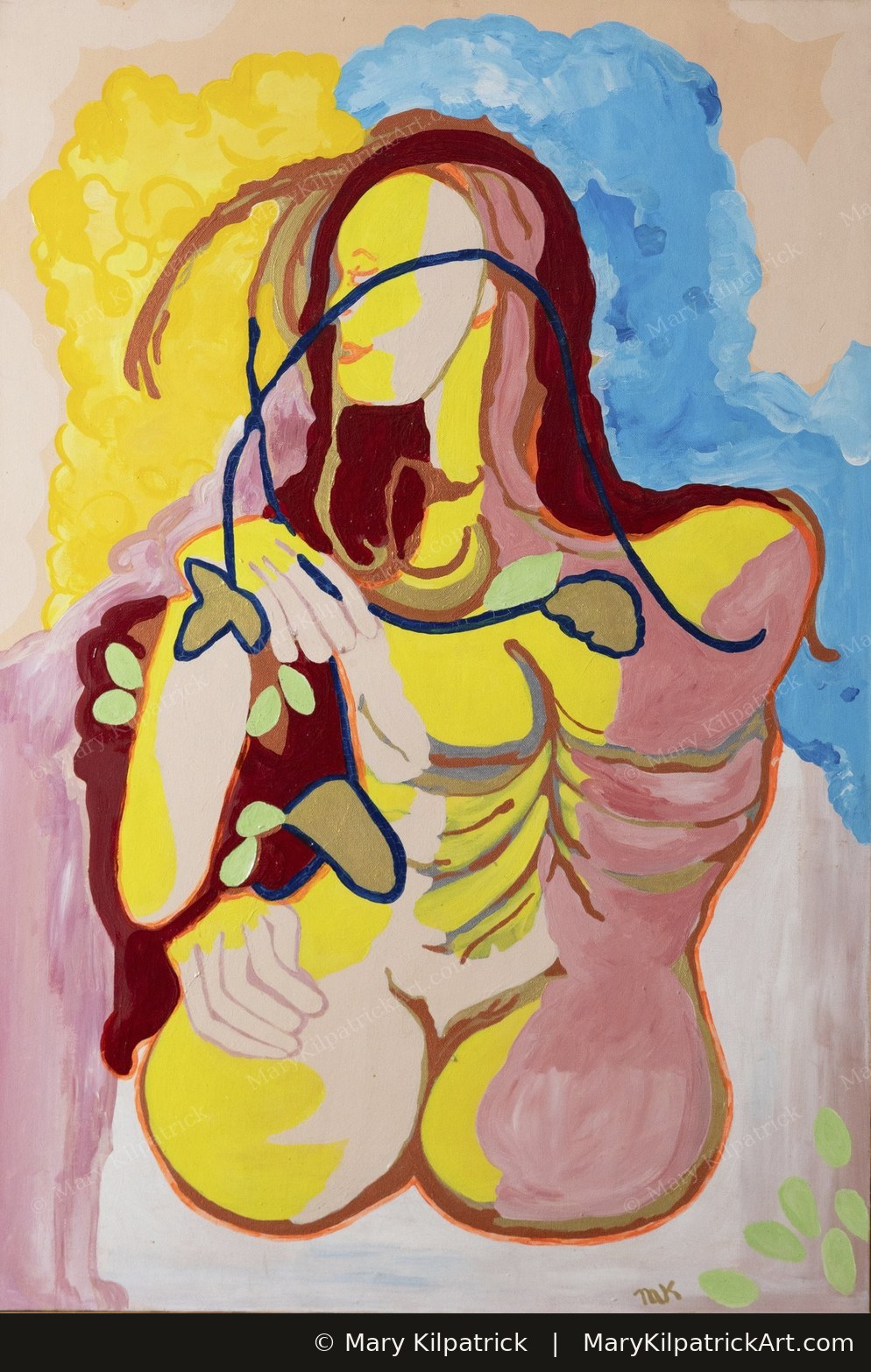 Original figurative painting 'Virgin' by Mary Kilpatrick — Acrylic, 24″ × 35″
